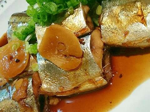 電気圧力鍋で 骨まで食べれるサンマのニンニク煮 レシピ 作り方 By 所沢とっくん 楽天レシピ